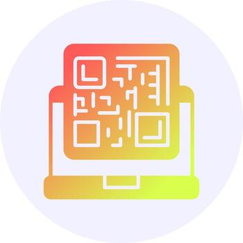 Qr code Icon Gradient Style vector