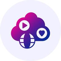 Cloud Icon Minimal Gradient Style vector