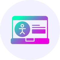 Accessibility Icon Minimal Gradient Style vector