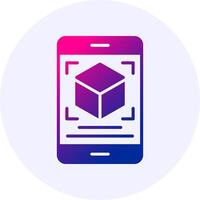 Augmented reality Icon Minimal Gradient Style vector