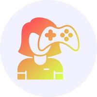 Gamer Icon Gradient Circle vector
