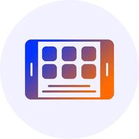 Mobile Icon Gradient Circle Design vector