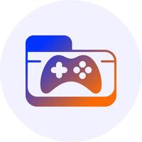 Games Icon Minimal Gradient Style vector
