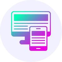 Responsive design Icon Gradient Style Design vector