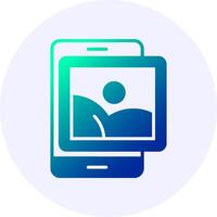 Image Icon Minimal Gradient Style vector