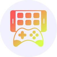 Game controller Icon Minimal Gradient Style vector