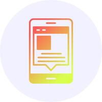 Post Icon Minimal Gradient Style vector