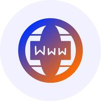 Web Icon Minimal Gradient Style vector