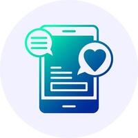 Reaction Icon Minimal Gradient Style vector