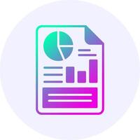 Report Icon Minimal Gradient Style vector