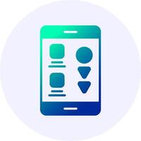 Scrolling Icon Minimal Gradient Style vector
