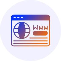 Website Icon Gradient Style vector