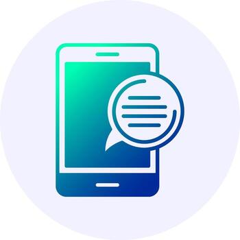 Message Icon Minimal Gradient Style vector