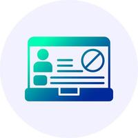 Block Icon Minimal Gradient Style vector