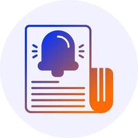 Reminder Icon Gradient Style vector