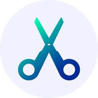 Scissors Solid Gradient Style Icon vector