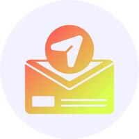 Send Icon Minimal Gradient Style vector