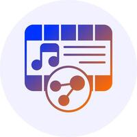 Share Icon Gradient Style Design vector