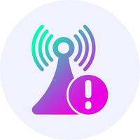 Connection lost Notification Icon Minimal Gradient Style vector
