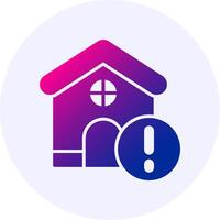 Home Notification Icon Minimal Gradient Style vector