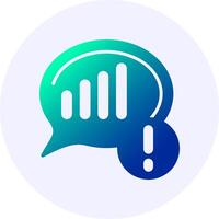 Network signal Notification Icon Minimal Gradient Style vector