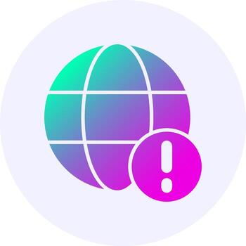 Internet error notificación icono mínimo degradado estilo vector