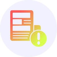 News Notification Icon Minimal Gradient Style vector
