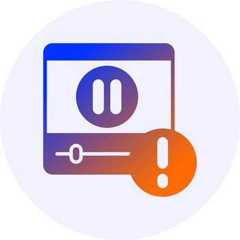 pausa notificación icono mínimo degradado estilo vector
