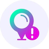 Pin Notification Icon Minimal Gradient Style vector