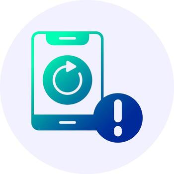 girar notificación icono mínimo degradado estilo vector