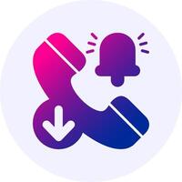 Ringing Notification Icon Minimal Gradient Style vector