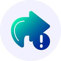 Share Notification Icon Minimal Gradient Style vector