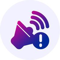 Sound Notification Icon Minimal Gradient Style vector