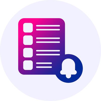 Task List Notification Icon Minimal Gradient Style