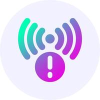 Signal Notification Icon Minimal Gradient Style vector