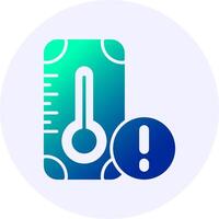 Temperature Notification Icon Minimal Gradient Style vector