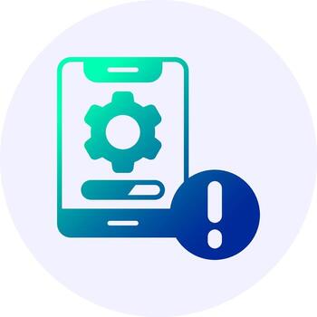 Update Notification Icon Minimal Gradient Style vector