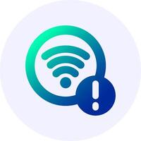 WiFi Notification Icon Minimal Gradient Style vector