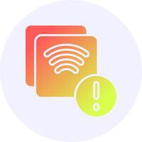 Screen mirroring Notification Icon Minimal Gradient Style vector