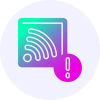 Cast Notification Icon Minimal Gradient Style vector