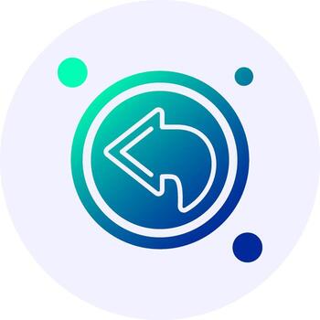 espalda botón navegación icono mínimo degradado estilo vector