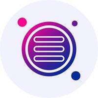 Menu Button Icon Gradient Style Design vector