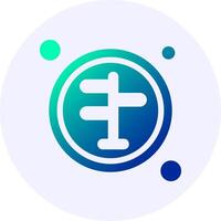 Route Button Navigation Icon Minimal Gradient Style vector