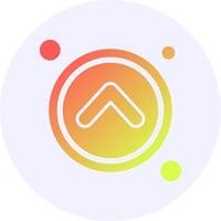 Navigation arrow up Navigation Icon Minimal Gradient Style vector