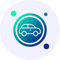 Car Navigation Icon Minimal Gradient Style vector