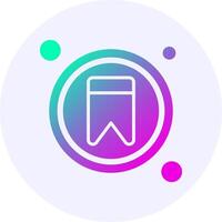 Bookmark Button Navigation Icon Minimal Gradient Style vector