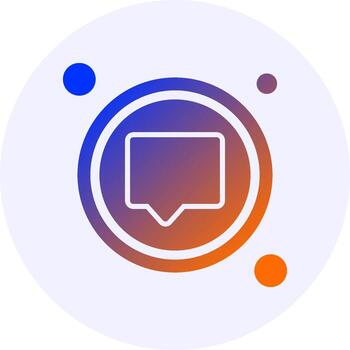 charla botón navegación icono mínimo degradado estilo vector