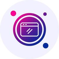 Browser Button Navigation Icon Minimal Gradient Style vector