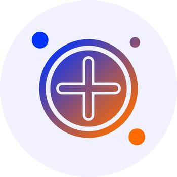 añadir botón navegación icono mínimo degradado estilo vector