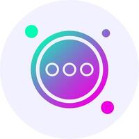 More Button Navigation Icon Minimal Gradient Style vector